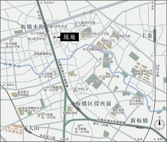 ＳＴＡＮＤＺ板橋本町 403の地図 1