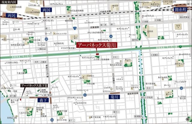 アーバネックス菊川 2階の地図 1