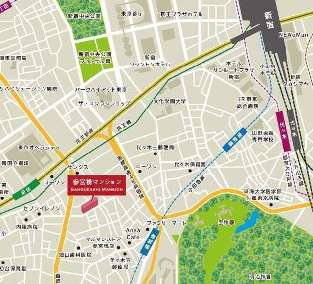 参宮橋マンション 109の地図 1