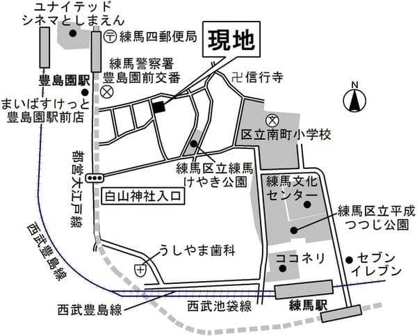 練馬ＮＢコート 2階の地図 1