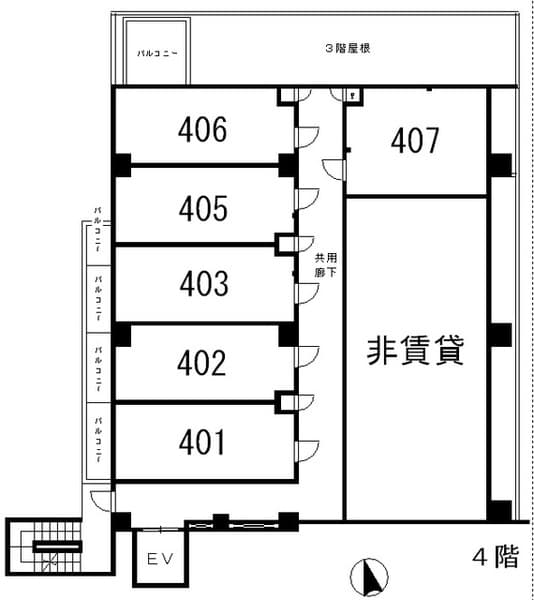 フォンターナ狛江 4階の地図 1