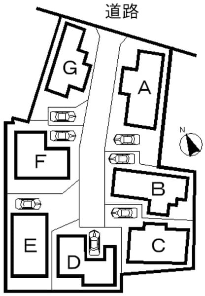ヒルサイドコート 1階の地図 1