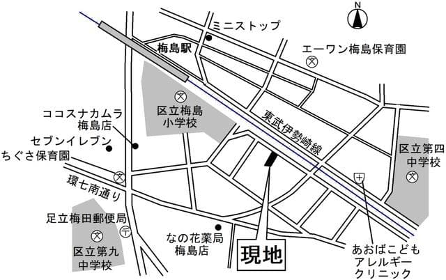 ＬＡＵＲＥＬ梅田 2階の地図 1