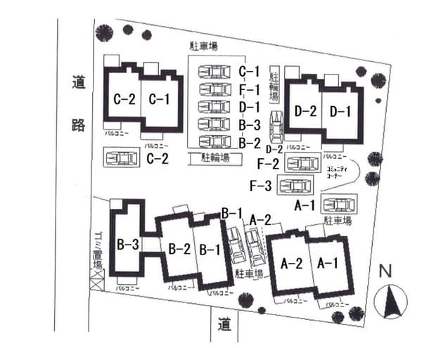 デザインコート宮前Ｃ 2階の地図 1