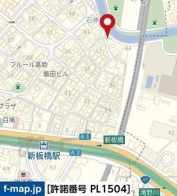 新板橋駅 徒歩4分 マンション 4階の地図 1