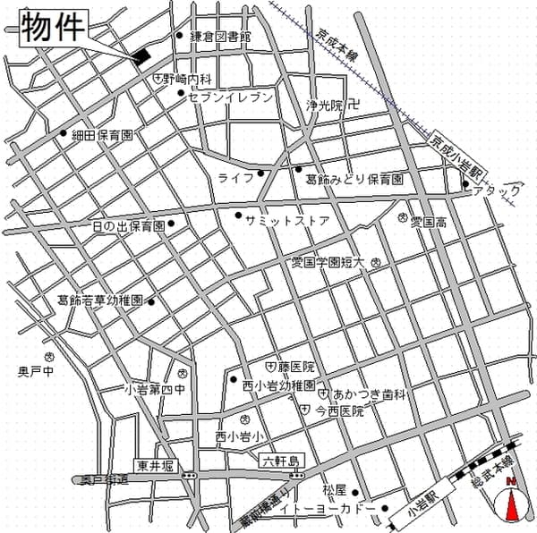 コートハウス鎌倉 2階の地図 1