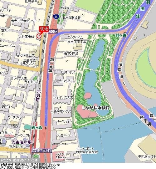 大森海岸駅 徒歩5分 マンション 11階の地図 1