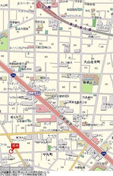 大山駅 徒歩10分 マンション 1階の地図 1