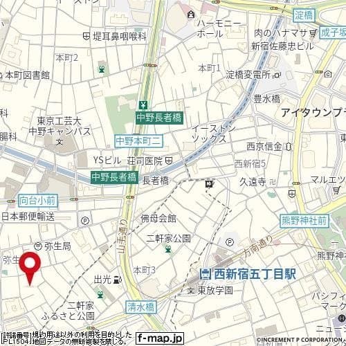 西新宿五丁目駅 徒歩8分 マンション 5階の地図 1