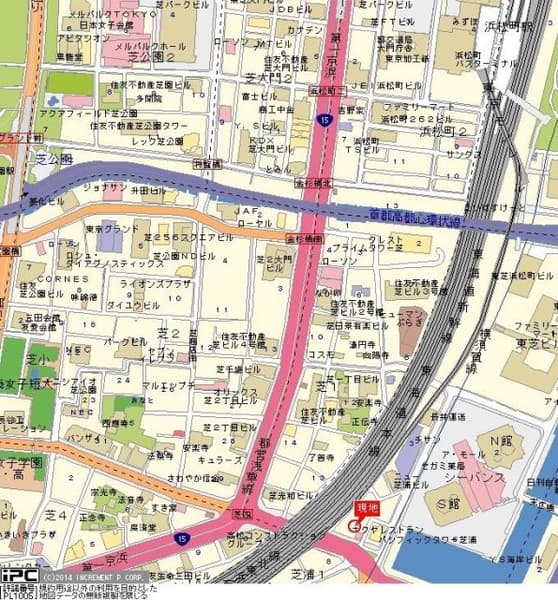 浜松町駅 徒歩9分 マンション 3階の地図 1