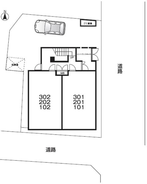 ロイヤルフラッツ高井戸 1階の地図 1