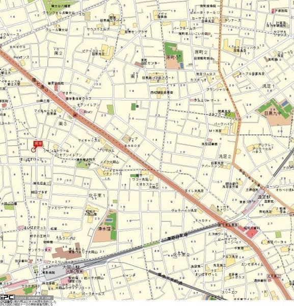 大岡山駅 徒歩5分 マンション 2階の地図 1
