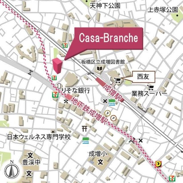 Casa-Branche 3階の地図 1