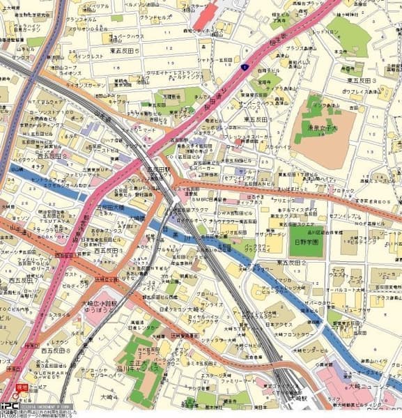 五反田駅 徒歩11分 マンション 8階の地図 1
