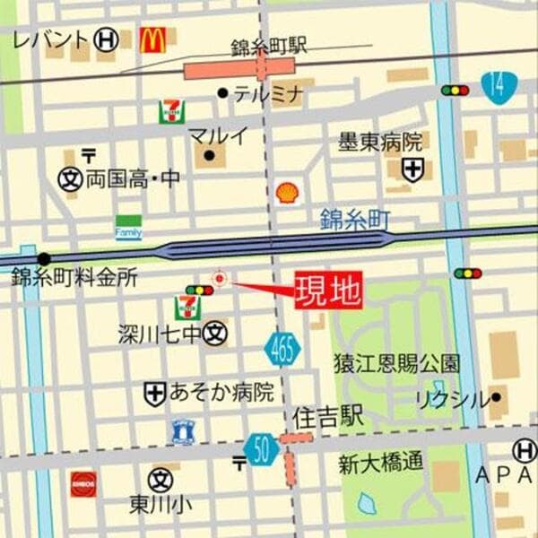 パークホームズ錦糸町猿江恩賜公園 3階の地図 1