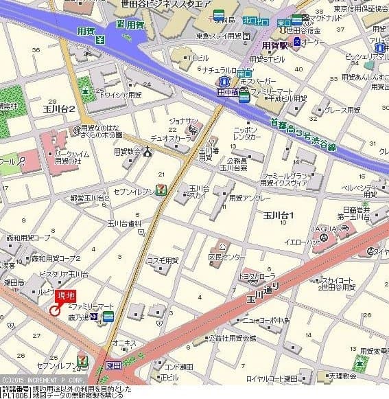 用賀駅 徒歩7分 マンション 5階の地図 1