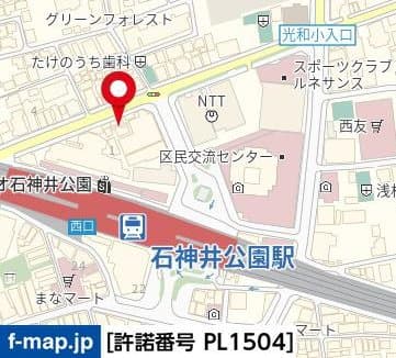 石神井公園駅 徒歩1分 マンション 3階の地図 1