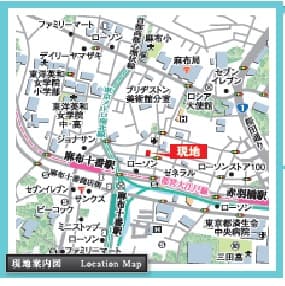 アーデンコート麻布 2階の地図 1