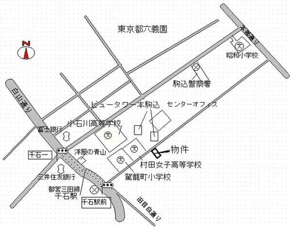 シェソワ（ＣＨＥＺ−ＳＯＩ）本駒込 2階の地図 1