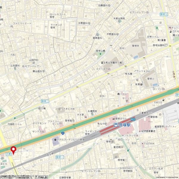 笹塚駅 徒歩7分 マンション 4階の地図 1