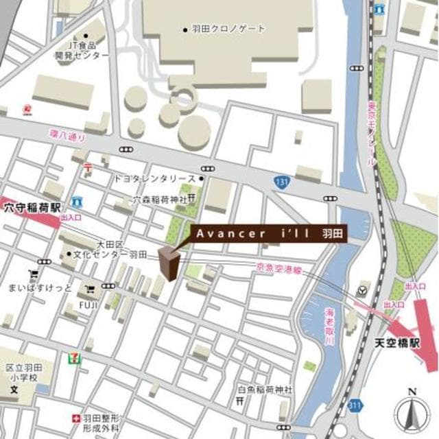 Avancer i'll 羽田 2階の地図 1