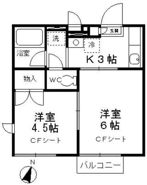 エーデルハイム 2階の間取り 1