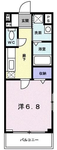 ウエストコート西山 1階の間取り 1