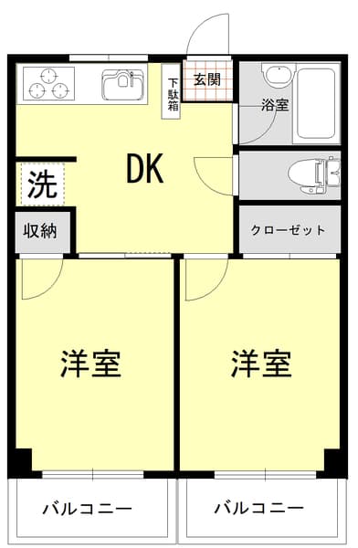 ホワイトポート大山 1階の間取り 1