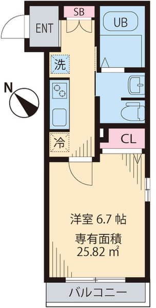 Luxe Matsubara 2階の間取り 1