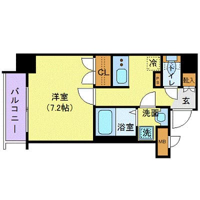 ロメック芝浦 5階の間取り 1