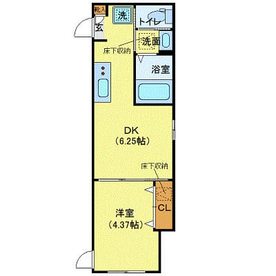 デューベ経堂 1階の間取り 1