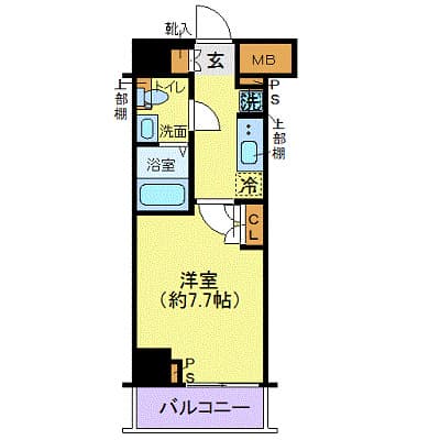 ジェノヴィア東日本橋駅前グリーンヴェール 3階の間取り 1