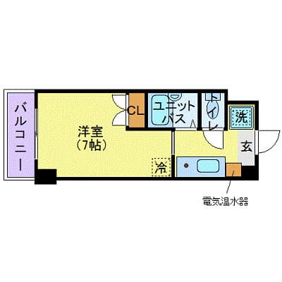 ブラントゥール恵比寿 7階の間取り 1