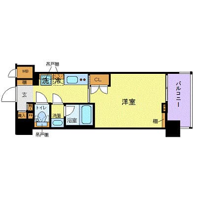 ZOOM品川南 5階の間取り 1