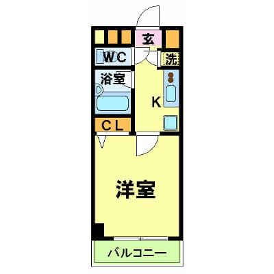 パレステュディオ渋谷WEST 2階の間取り 1