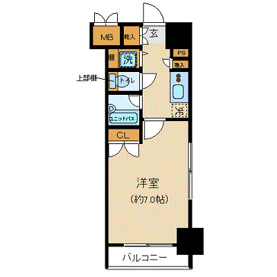 パレステュディオ神田神保町 6階の間取り 1