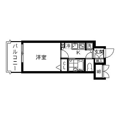 トーシンフェニックス田町 9階の間取り 1