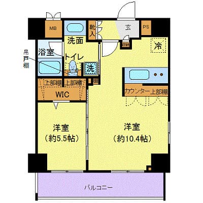 プレール・ドゥーク銀座EASTⅡ 8階の間取り 1