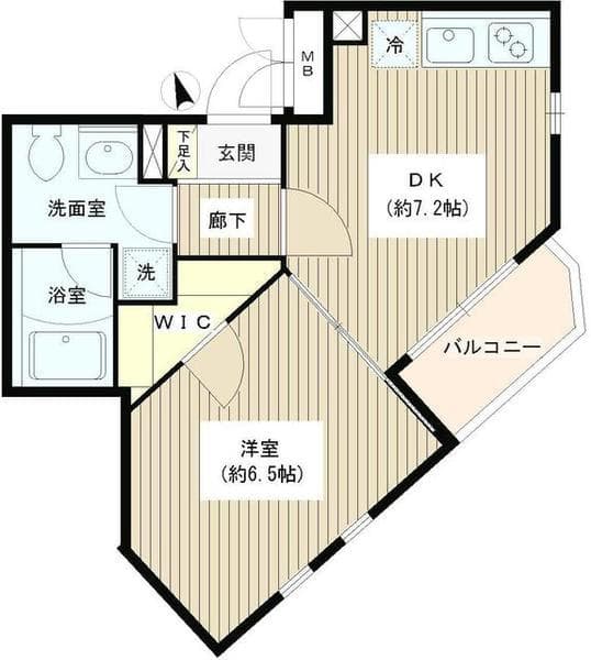 ジーリョ自由が丘 3階の間取り 1