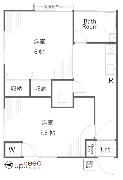 コーポオリエント 1階の間取り 1