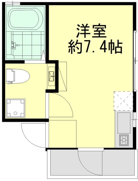 アパートメント新小岩Ａ 3階の間取り 1