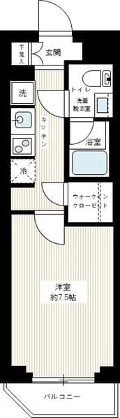 ＡＺＥＳＴ亀戸Ⅱ 1階の間取り 1