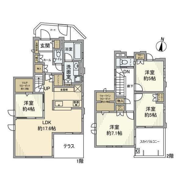 鷺宮戸建 1階の間取り 1