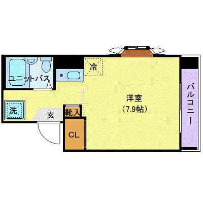 USハイツ鶯谷 4階の間取り 1