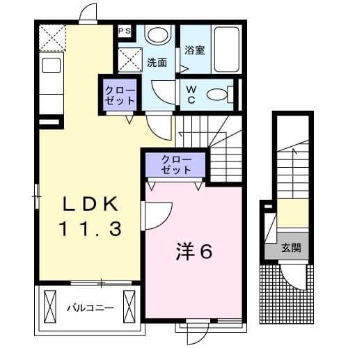 ライサ 上荻 2階の間取り 1