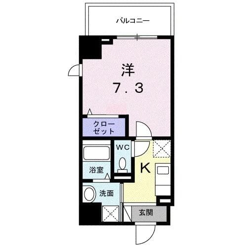 プレシャス 6階の間取り 1