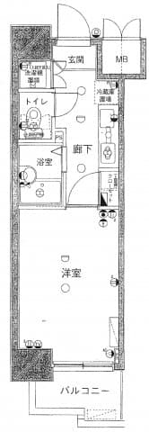 ルーブル文京音羽 401の間取り 1