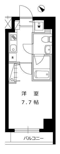 ハーモニーレジデンス田町 4階の間取り 1