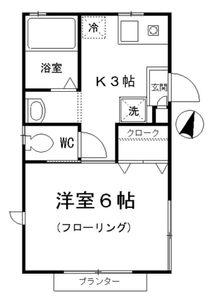 カトル東十条 2階の間取り 1