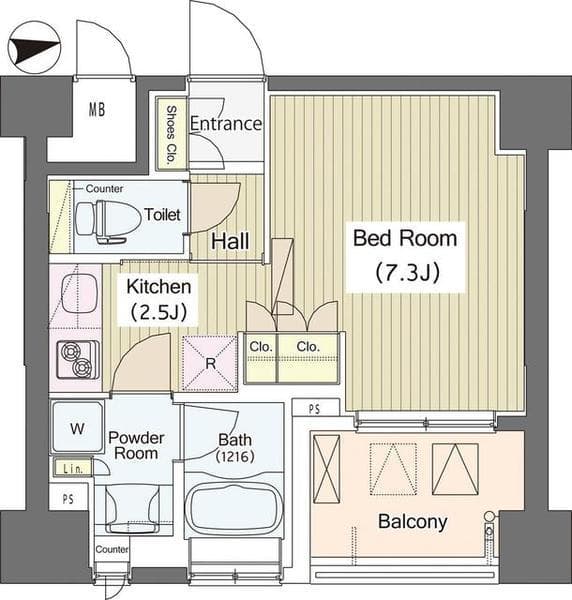 i-Suite HigashiNakano 3階の間取り 1